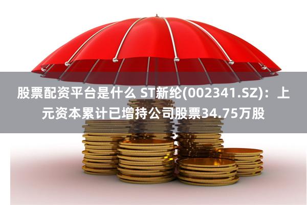 股票配资平台是什么 ST新纶(002341.SZ)：上元资本累计已增持公司股票34.75万股